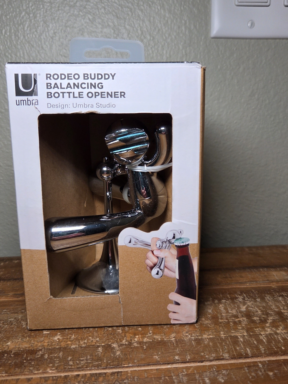 Umbra Rodeo Buddy Balancing Bottle Opener in Silver Chrome